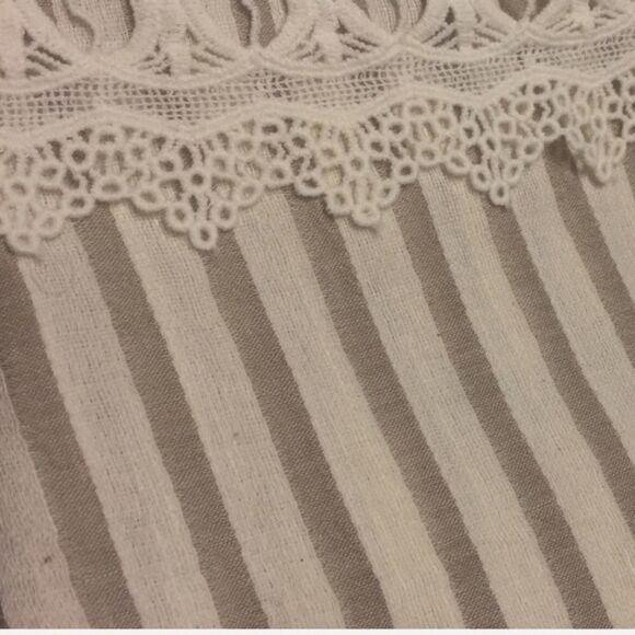 Sand Striped Crochet Detail Dress - Picture 6 of 6